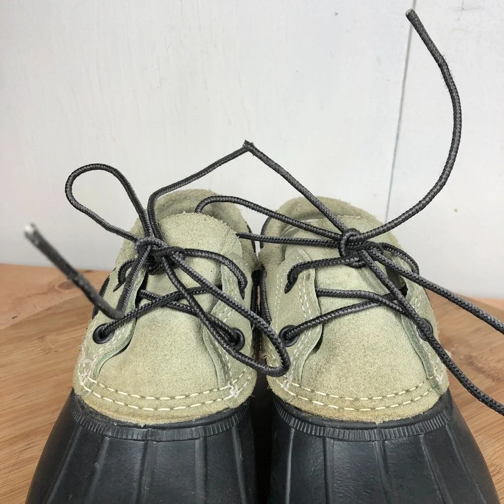 ll Bean moc Boots Womens 6 shoes green blue waterproof ankle boots